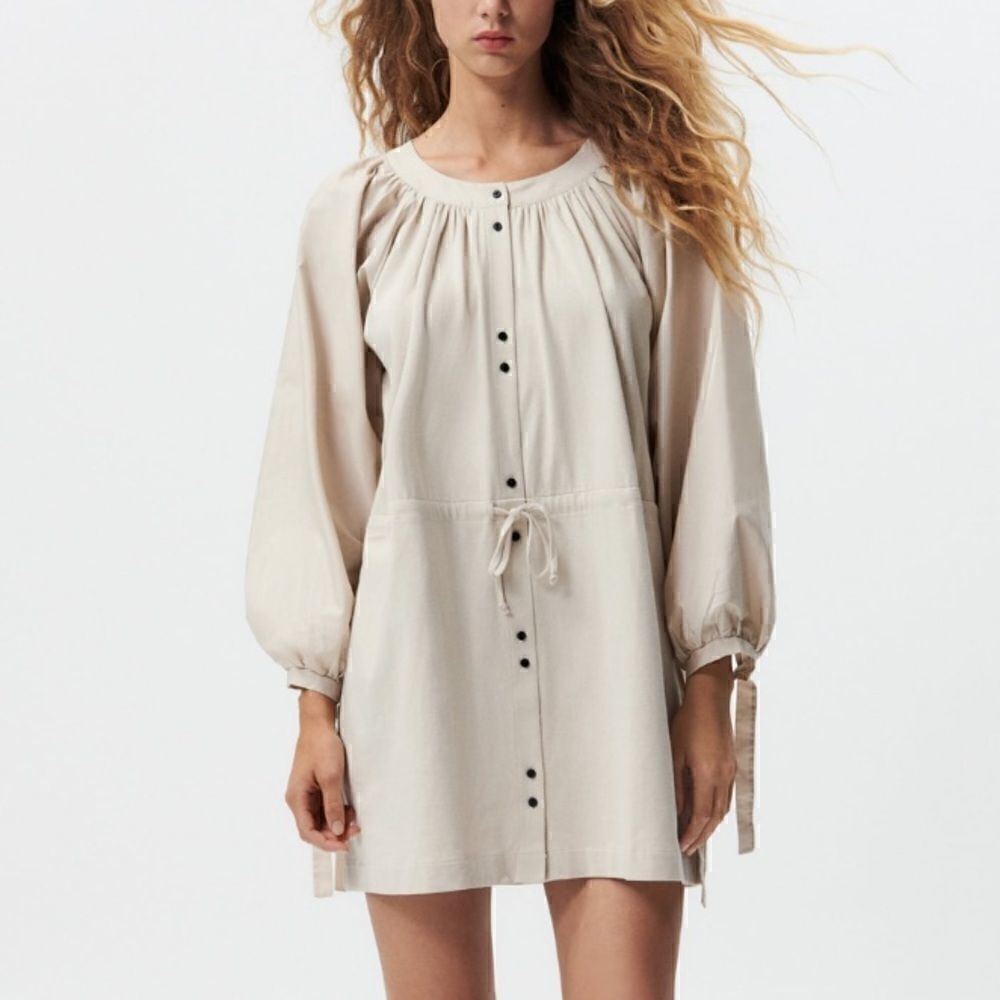 NWT Zara Combined Dress With Buttons